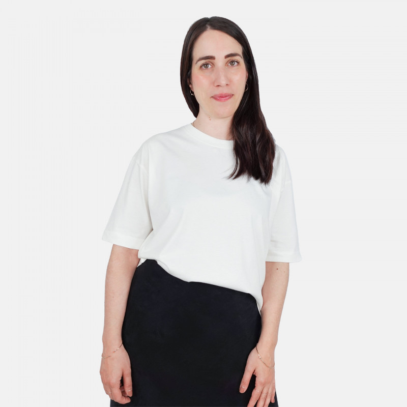 The Oversize Crop - bianco